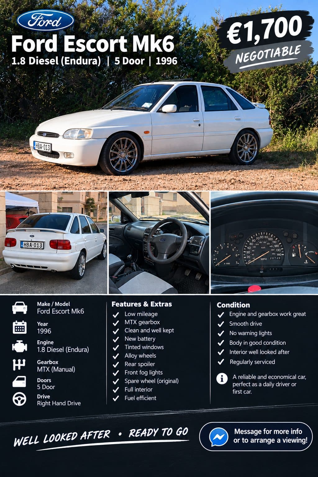 1996 Ford Escort MARK 6 1