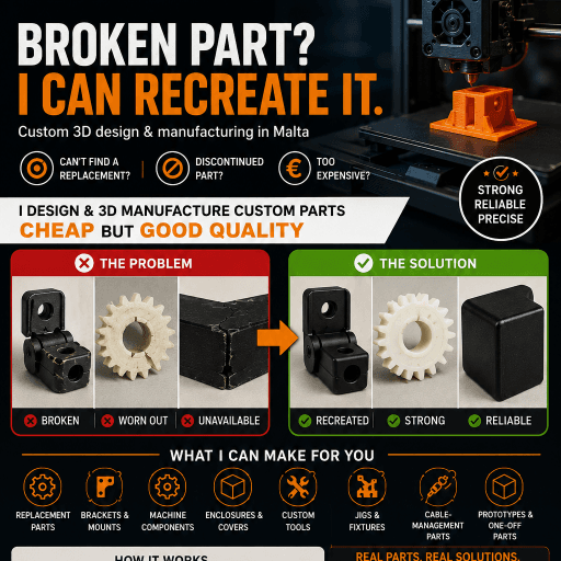 Broken Part? I Can Recreate It — 3D Printing